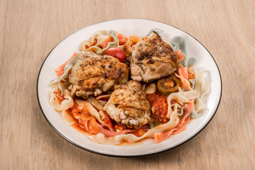 Fettucchine Chicken Dish