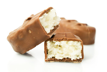 Chocolate bar with coconut