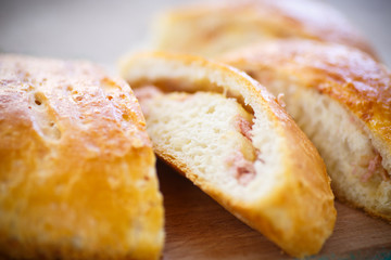 baked bread stuffed with cheese