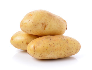 potato on white background