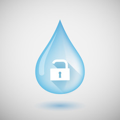 Water drop with a lock pad