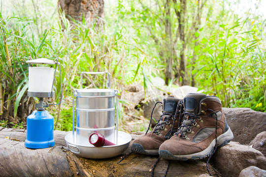 camping and hiking equipment