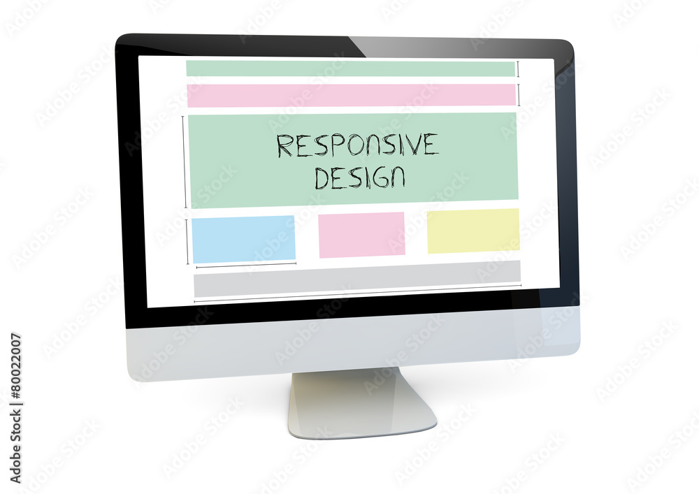 Poster web responsive design computer