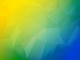 Beautiful blue green and yellow triangular background - 80022896