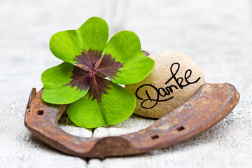 Glücksbringer mit Stein, Danke