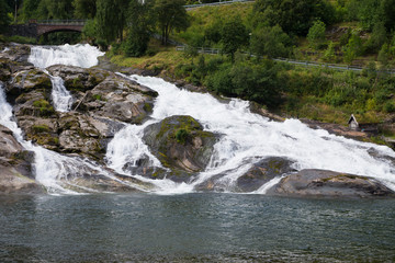 Fototapeta na wymiar Mountain river in Norway.