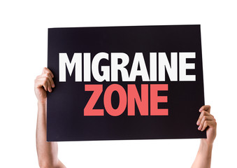 Migraine Zone card isolated on white