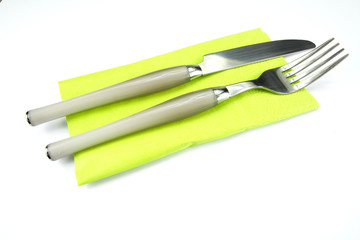 couverts et serviette