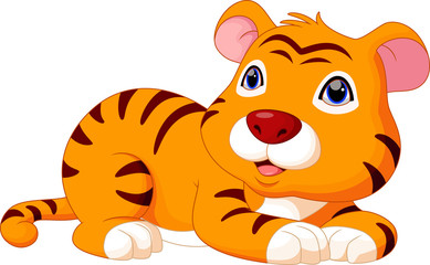 Cute baby tiger cartoon