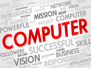 Fototapeta premium COMPUTER word cloud, business concept