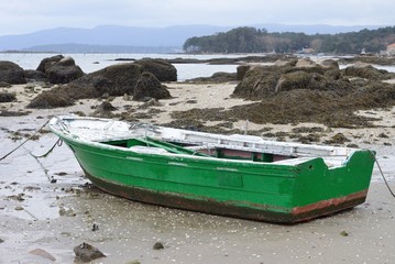 Fototapeta premium boat on a mooring