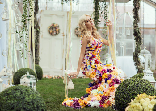 Flower on dress sales