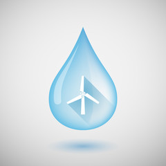Water drop with a wind generator