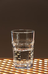 Glass of clean mineral water