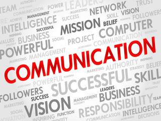 COMMUNICATION word cloud, business concept