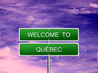Quebec Province Welcome Sign