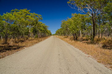 Stra&szlig;e im Outback, Qld., Australien