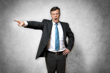 Angry business man