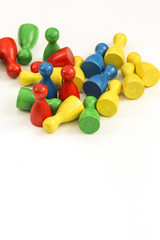 Colorful gamefigurines