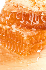 Yellow honeycomb slice