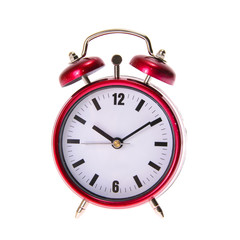 Red Alarm Clock. Isolated