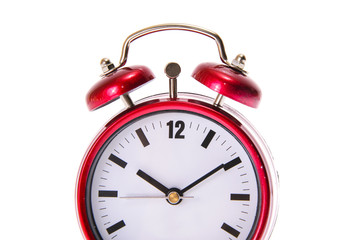 Red Alarm Clock. Isolated