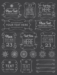 Chalkboard Swirl Frames & Elements