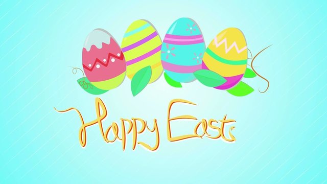 Happy Easter Card Colorful Animation