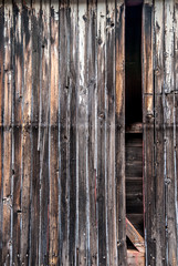 Texture of old weathered wood and rattan