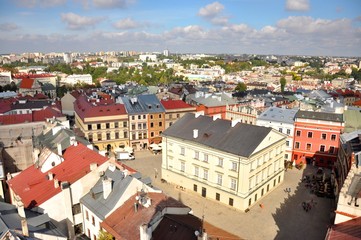 Stare Miasto, Lublin, widok z lotu ptaka - obrazy, fototapety, plakaty