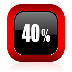 40 percent icon sale sign