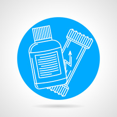 Sport supplements round vector icon