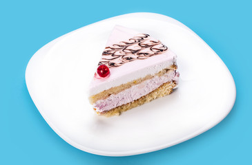 vanilla piece of cake closeup