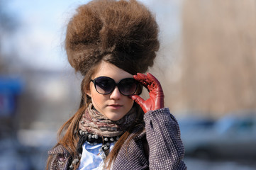 young girl on a walk