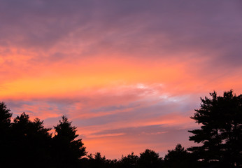 Fototapeta na wymiar Beautifully Colorful Sunset