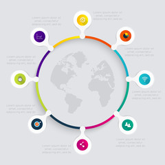 Vector colorful info graphics for your business presentations.