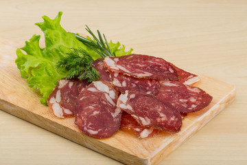 Sliced salami