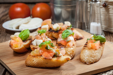 Appetizer bruschetta.