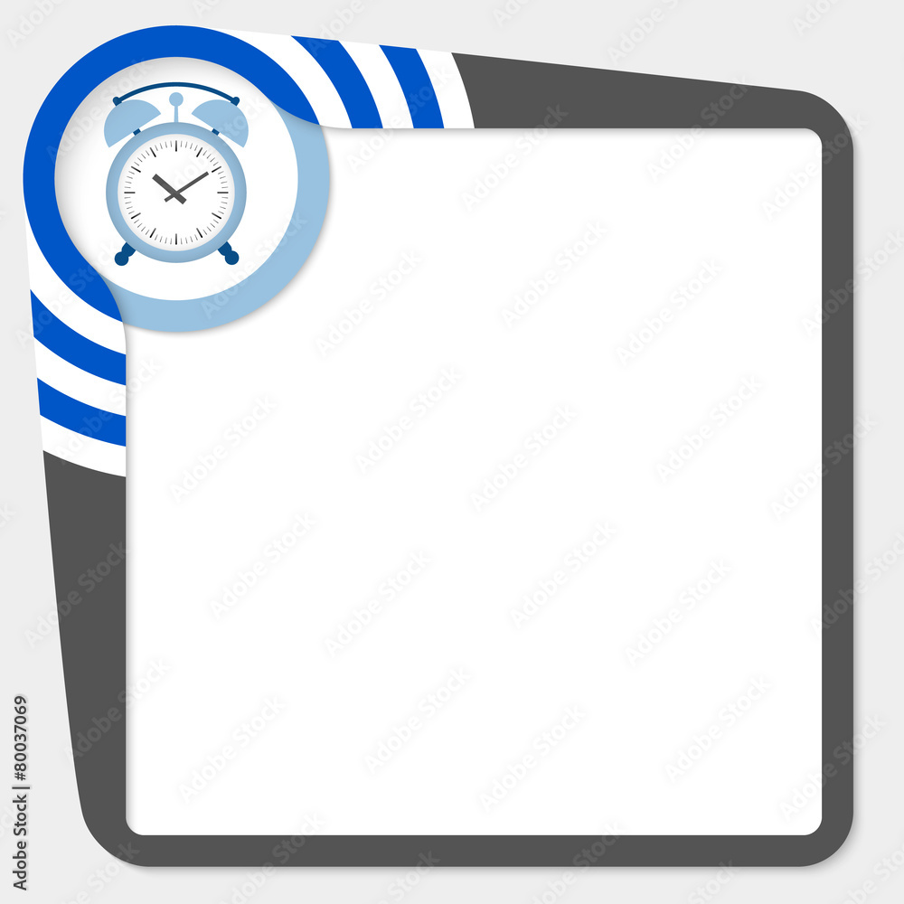 Poster dark box for your text and alarm clock