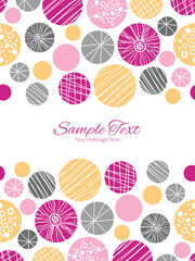 Vector abstract textured bubbles vertical double borders frame