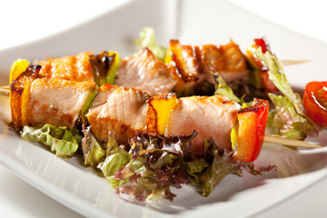 Skewered Salmon