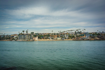Fototapeta na wymiar View of Corona del Mar from Jetty View Park, in Newport Beach, C