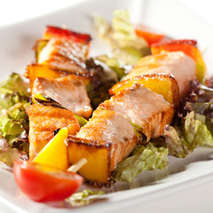 Skewered Salmon