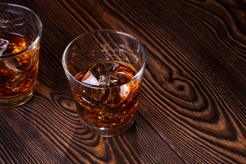 whiskey in glass
