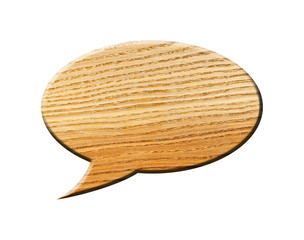 Wooden Speech Bubble