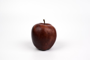 Red apple on white background
