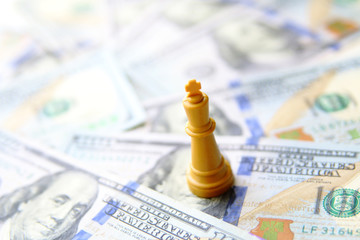 king of business concept. US dollars