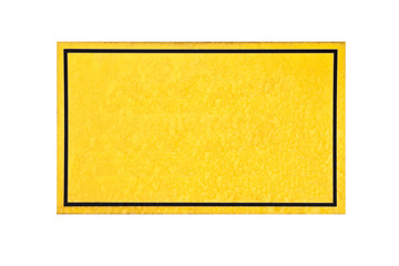 Ein Leeres gelbes Schild - Freisteller