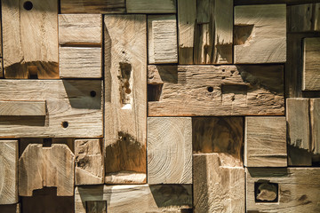 Texture with pieces of wood cut