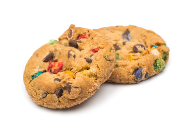 cookies with colored chocolate drops